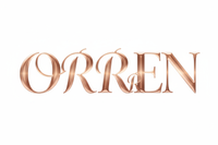 rose gold in ORREN just letters and little medium big
